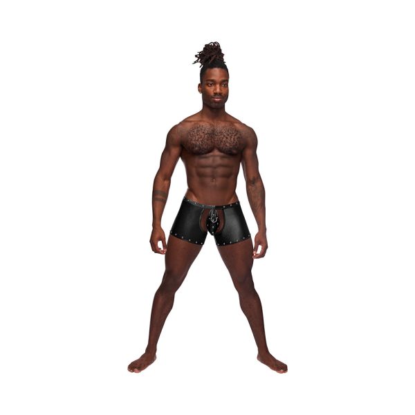 Male Power Fetish Poseidon Chap-Style Short Black S/M - Image 3