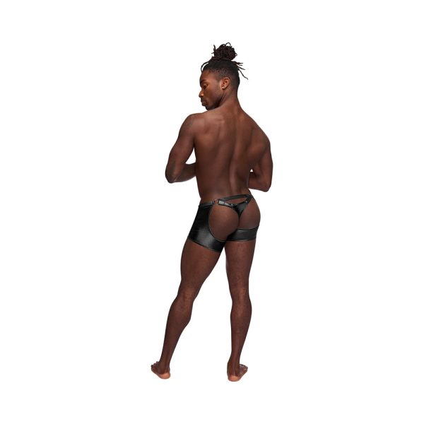 Male Power Fetish Poseidon Chap-Style Short Black S/M - Image 6