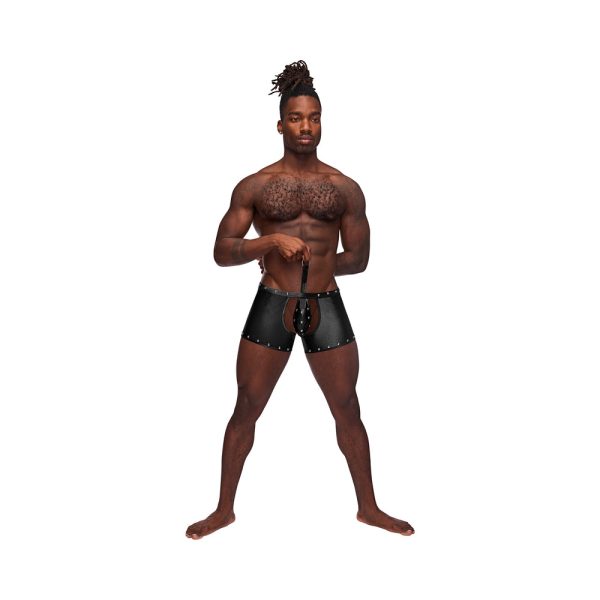 Male Power Fetish Poseidon Chap-Style Short Black L/XL - Image 4