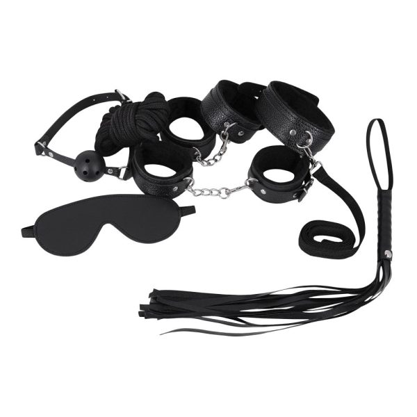 Male Power Leather 7-Pack Lite Bondage Set Black - Image 2