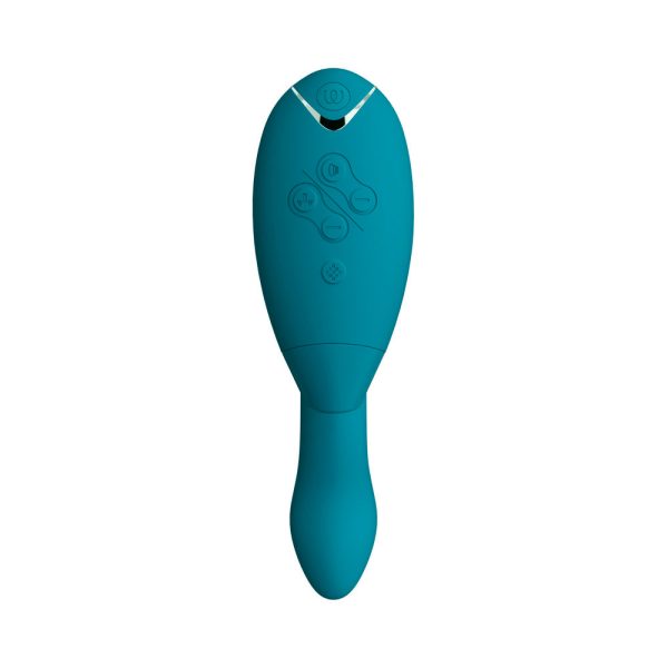 Womanizer Duo 2 Rechargeable Dual Stimulation Pleasure Air and G-Spot Vibrator Petrol - Image 2