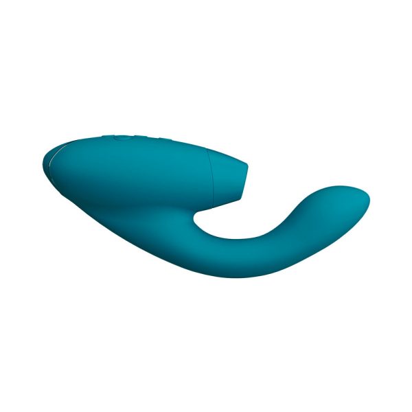 Womanizer Duo 2 Rechargeable Dual Stimulation Pleasure Air and G-Spot Vibrator Petrol - Image 3