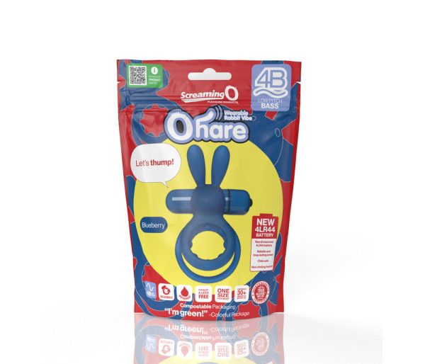 Screaming O 4B Ohare Vibrating Rabbit Double Cockring Blueberry - Image 5