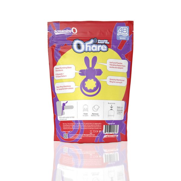 Screaming O 4B Ohare Vibrating Rabbit Double Cockring Grape - Image 6