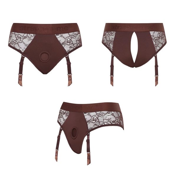 Strap-On-Me Diva Lingerie Harness Chocolate XL - Image 5