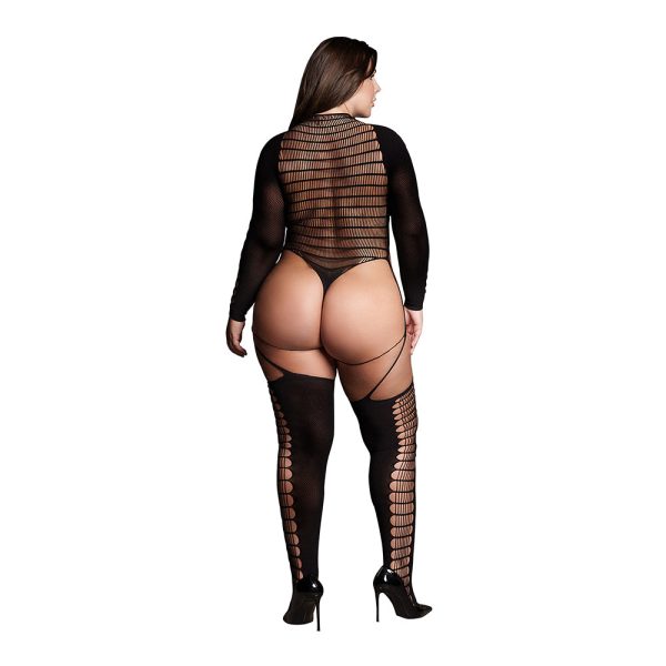Le Desir Shade Kalyke XXIII Bodystocking with Turtleneck Black Queen Size - Image 2