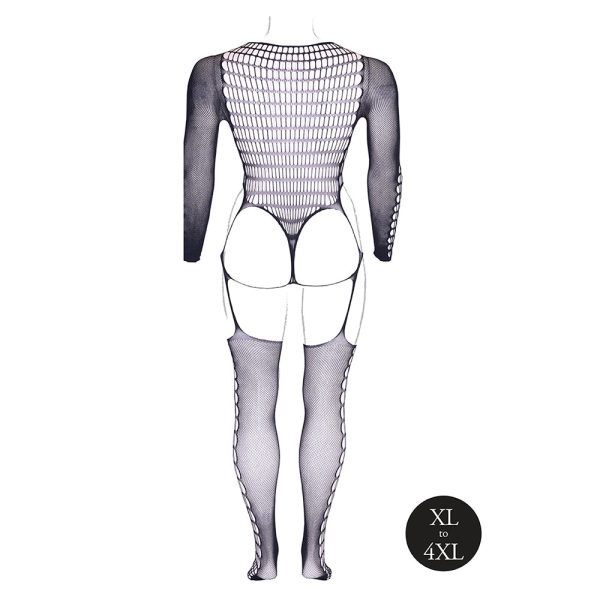 Le Desir Shade Kalyke XXIII Bodystocking with Turtleneck Black Queen Size - Image 4