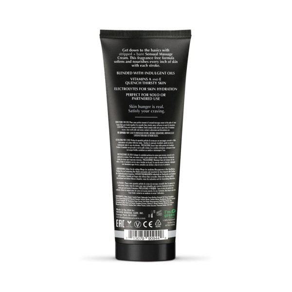 Wicked Stripped + Bare Unscented Sensual Massage Cream 4 oz. - Image 2
