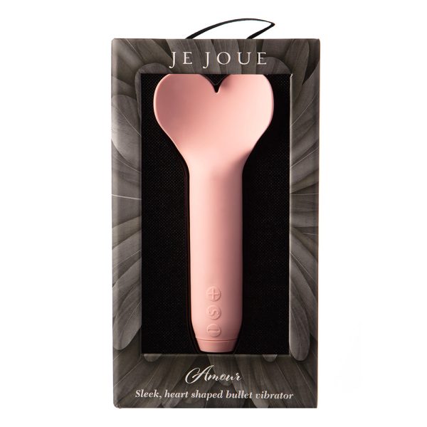 Je Joue Amour Rechargeable Silicone Heart-Shaped Fluttering Tip Bullet Vibrator Pale Rosette - Image 6