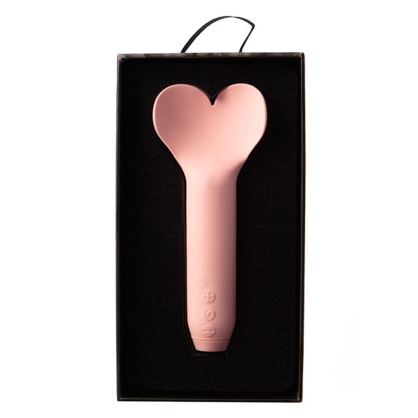 Je Joue Amour Rechargeable Silicone Heart-Shaped Fluttering Tip Bullet Vibrator Pale Rosette - Image 7