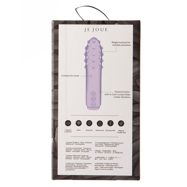 Je Joue Duet Rechargeable Silicone Multi-Surfaced Bullet Vibrator Lilac - Image 5