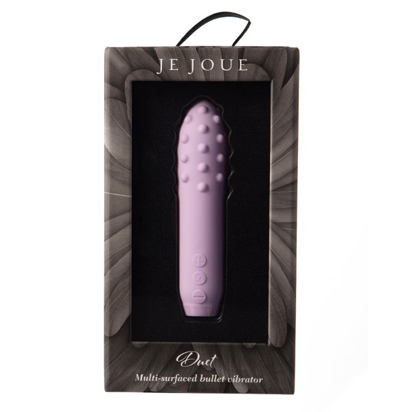 Je Joue Duet Rechargeable Silicone Multi-Surfaced Bullet Vibrator Lilac - Image 6
