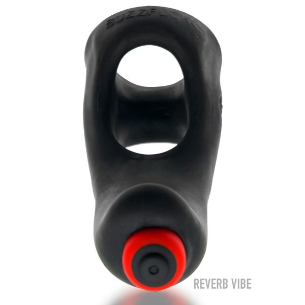 Hunkyjunk Buzzfuck Cock & Ball Sling with Taint Vibrator Tar Ice - Image 6