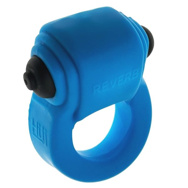 Hunkyjunk Revring Cockring with Bullet Vibrator Teal Ice - Image 3