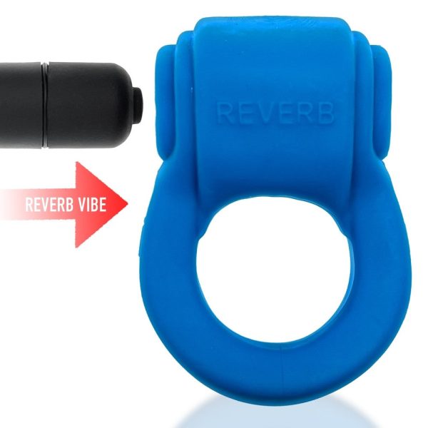 Hunkyjunk Revring Cockring with Bullet Vibrator Teal Ice - Image 6