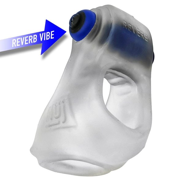 Hunkyjunk Revsling Cock & Ball Sling with Bullet Vibrator Clear Ice - Image 6