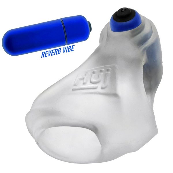 Hunkyjunk Revsling Cock & Ball Sling with Bullet Vibrator Clear Ice - Image 8