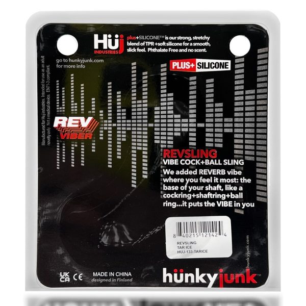 Hunkyjunk Revsling Cock & Ball Sling with Bullet Vibrator Clear Ice - Image 9