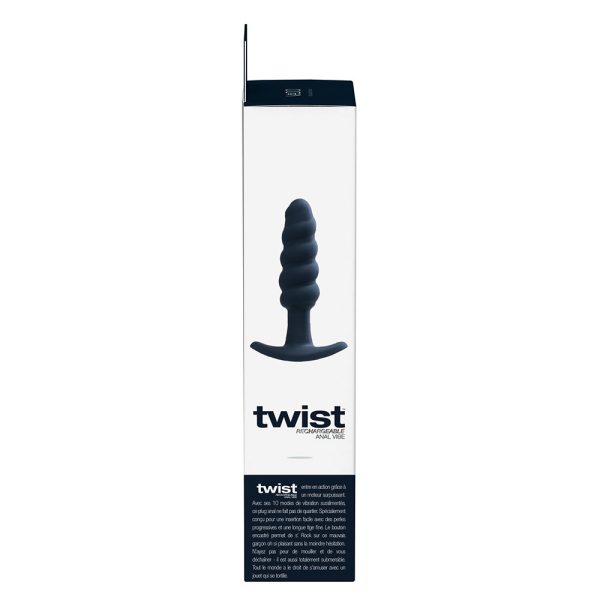 VeDO Twist Rechargeable Silicone Vibrating Anal Plug Black - Image 6
