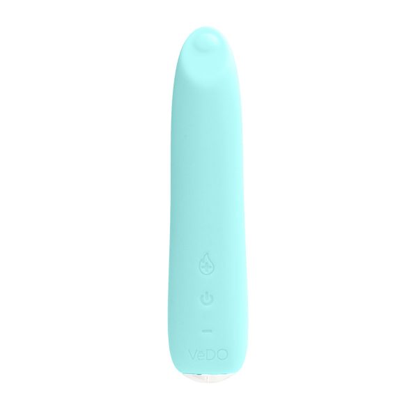 VeDO Boom Rechargeable Warming Silicone Slimline Vibrator Turquoise - Image 2