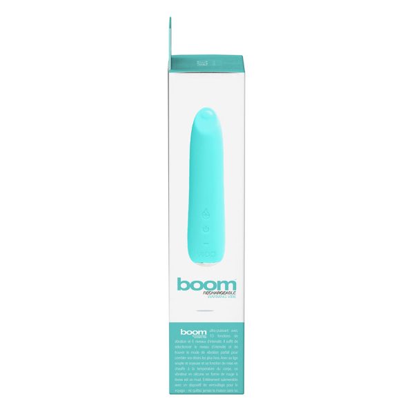 VeDO Boom Rechargeable Warming Silicone Slimline Vibrator Turquoise - Image 6