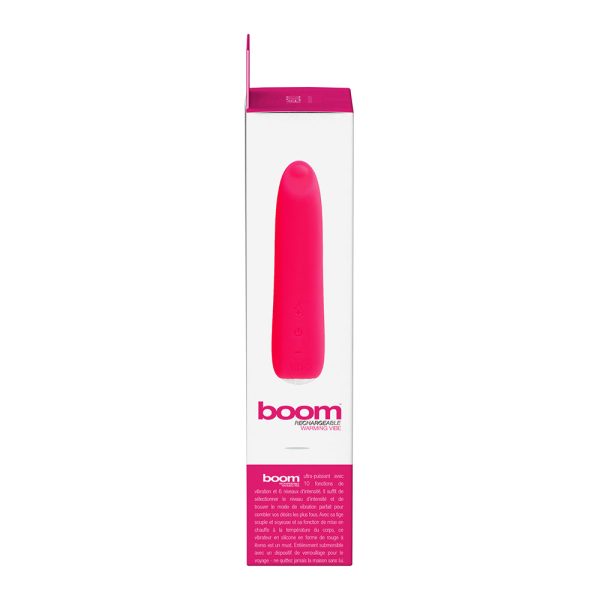 VeDO Boom Rechargeable Warming Silicone Slimline Vibrator Pink - Image 6