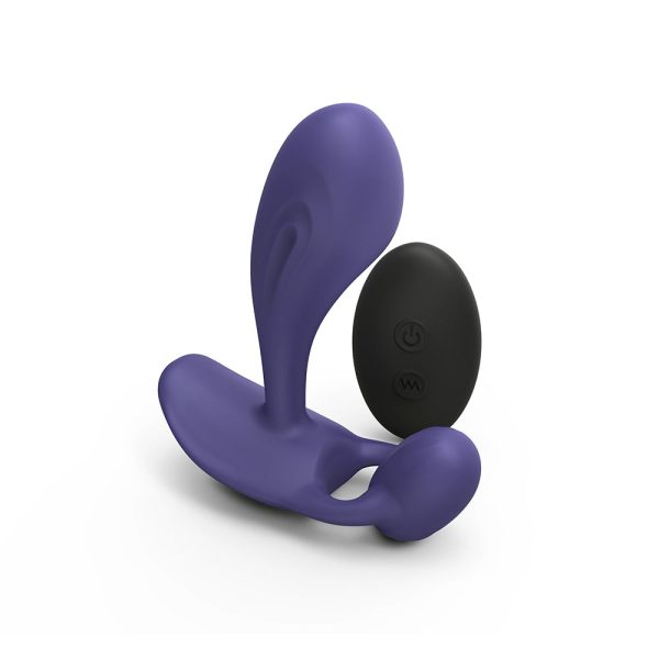 Love to Love Witty Rechargeable Remote-Controlled Silicone P & G Vibrator Midnight Indigo - Image 2