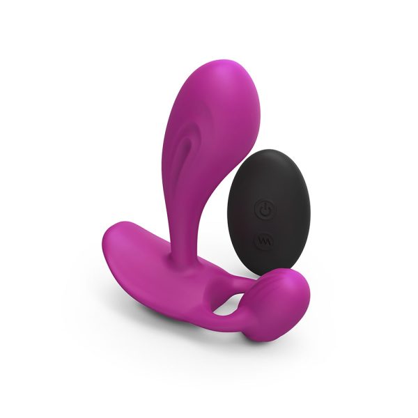Love to Love Witty Rechargeable Remote-Controlled Silicone P & G Vibrator Sweet Orchid - Image 2