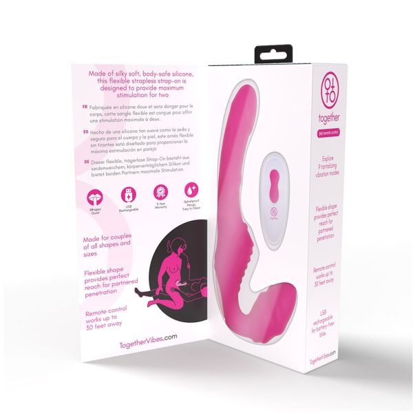 Together Strapless Remote Control Vibrator Pink - Image 10