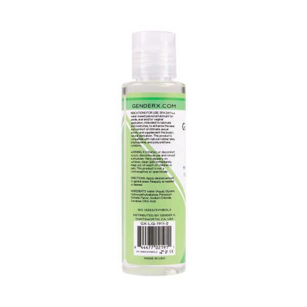 Gender X Spa Day Mint, Lime & Cucumber Flavored Water-Based Lubricant 4 oz. - Image 2