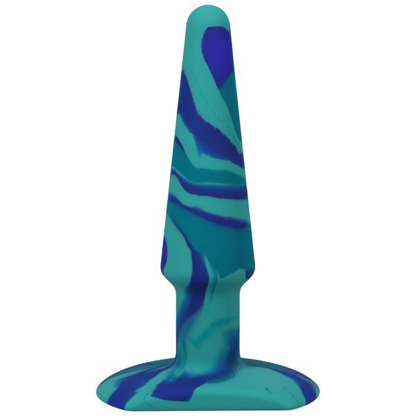 A-Play Groovy 5 in. Silicone Anal Plug Ocean - Image 2