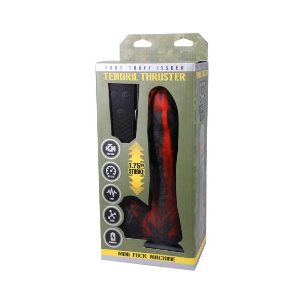 Fort Troff Tendril Thruster Mini Fuck Machine Rechargeable Remote-Controlled Silicone 8.5 in. Thrusting Dildo Red/Black - Image 10