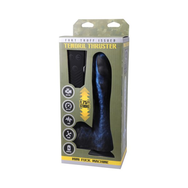 Fort Troff Tendril Thruster Mini Fuck Machine Rechargeable Remote-Controlled Silicone 8.5 in. Thrusting Dildo Blue/Black - Image 10