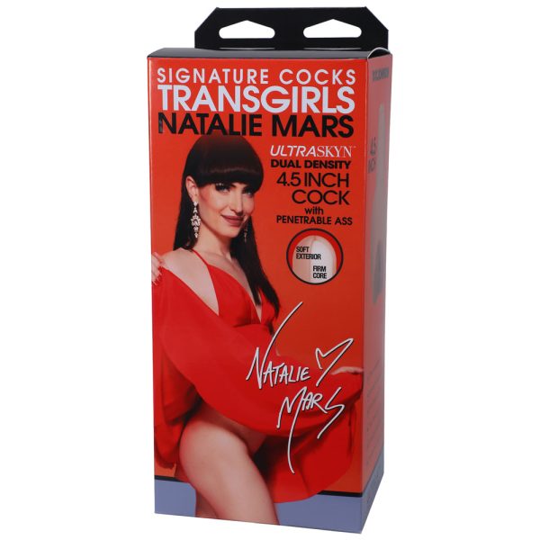 Signature Cocks Transgirls Natalie Mars Dual-Density 4.5 in. Cock with Penetrable Ass Beige - Image 2