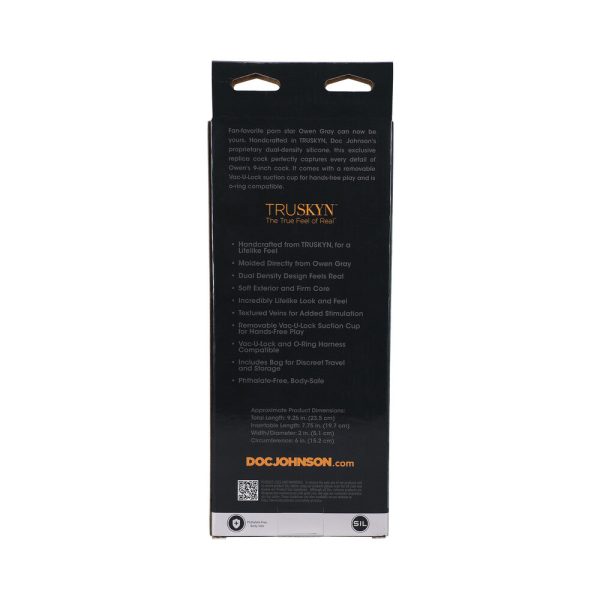 Signature Cocks Owen Gray 9 in. TRUSKYN Silicone Dildo with Vac-U-Lock Suction Cup - Image 8