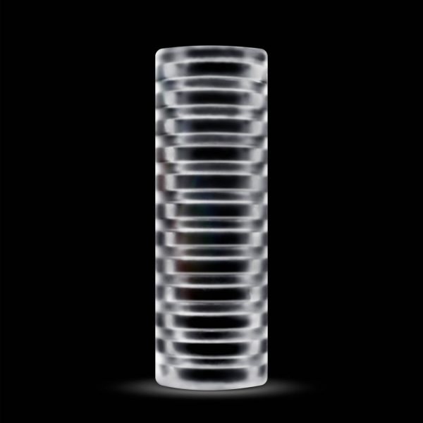 RIZE! Ribz Glow in the Dark Self-Lubricating Stroker Clear - Image 2