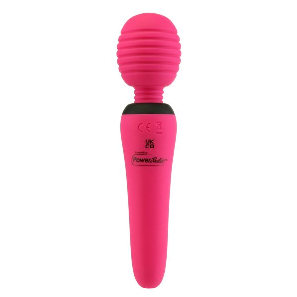 PalmPower Groove Rechargeable Silicone Mini Wand Massager Fuchsia - Image 6