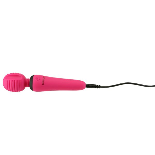 PalmPower Groove Rechargeable Silicone Mini Wand Massager Fuchsia - Image 8