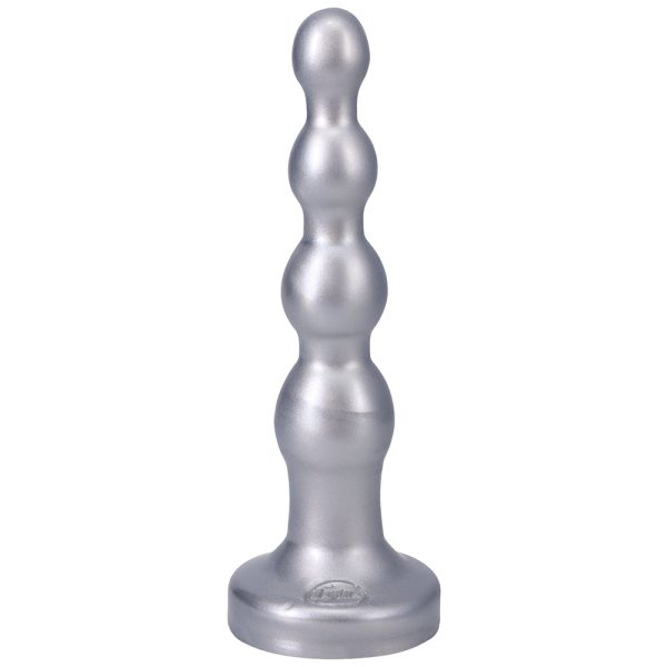 Tantus Ripple Large 8 in. Anal Beads Dildo Medium-Firm Silver - Image 3