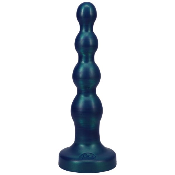 Tantus Ripple Large 8 in. Anal Beads Dildo Medium-Firm Malachite - Image 3