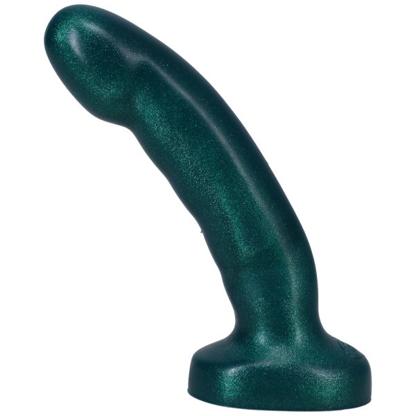 Tantus Acute 5.5 in. Curved Dildo Medium-Firm Emerald - Image 3