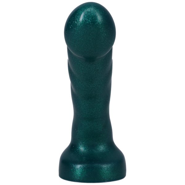Tantus Acute 5.5 in. Curved Dildo Medium-Firm Emerald - Image 5