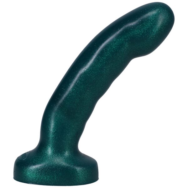 Tantus Acute 5.5 in. Curved Dildo Medium-Firm Emerald - Image 6