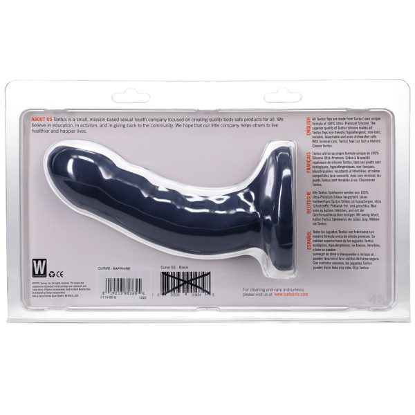 Tantus Curve 6.5 in. Dildo Medium-Firm Sapphire - Image 2