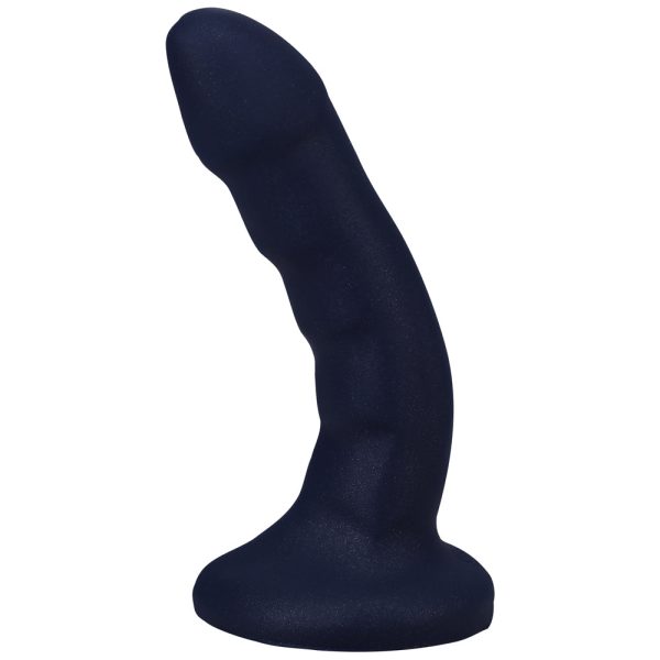 Tantus Curve 6.5 in. Dildo Medium-Firm Sapphire - Image 3