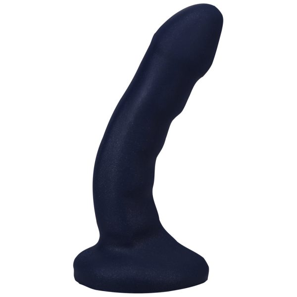 Tantus Curve 6.5 in. Dildo Medium-Firm Sapphire - Image 5