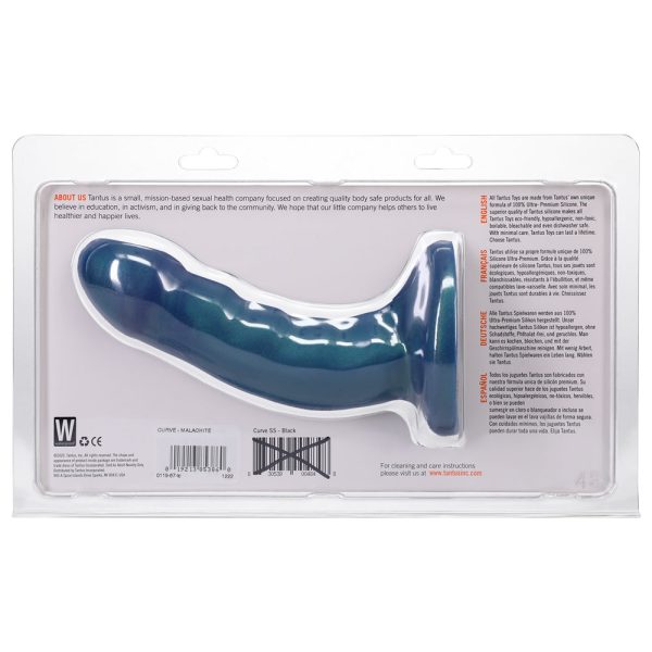 Tantus Curve 6.5 in. Dildo Soft Malachite - Image 2