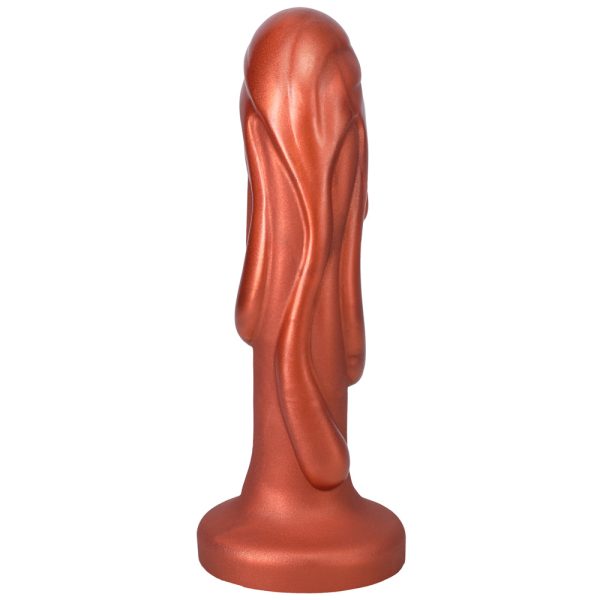 Tantus Magma 7 in. Fantasy Dildo Medium-Firm Copper - Image 3