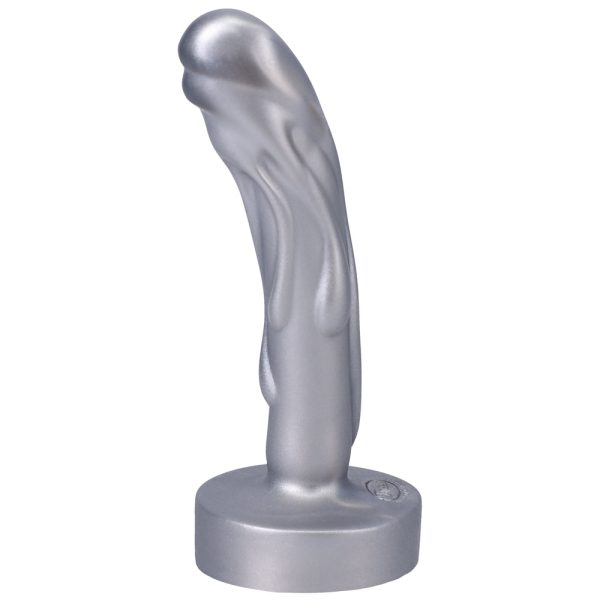 Tantus Mini Magma 5 in. Fantasy Dildo Firm Silver - Image 3