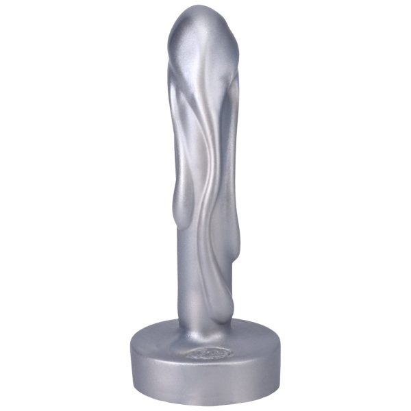 Tantus Mini Magma 5 in. Fantasy Dildo Firm Silver - Image 4